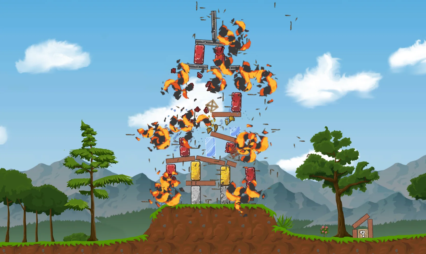 Forest world — structure ready to demolish